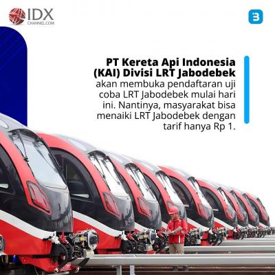 Siap - Siap War Tiket LRT Dibuka Hari Ini, Begini Cara Daftarnya! (Foto : Tim Digital Marketing IDX Channel)