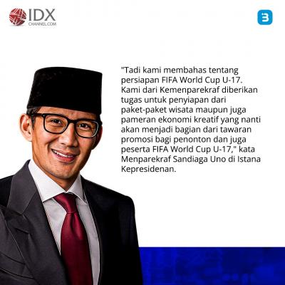 Pemerintah Siapkan Paket Wisata dan Pameran Ekonomi Kreatif, Sambut FIFA World Cup (Foto : Tim Digital Marketing IDX Channel)