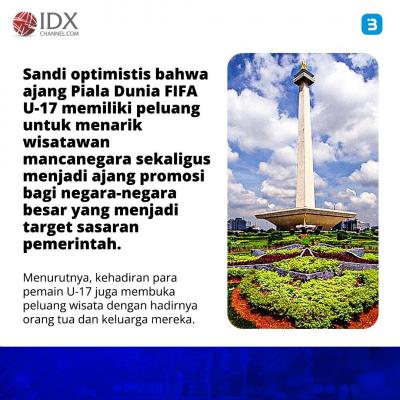 Pemerintah Siapkan Paket Wisata dan Pameran Ekonomi Kreatif, Sambut FIFA World Cup (Foto : Tim Digital Marketing IDX Channel)