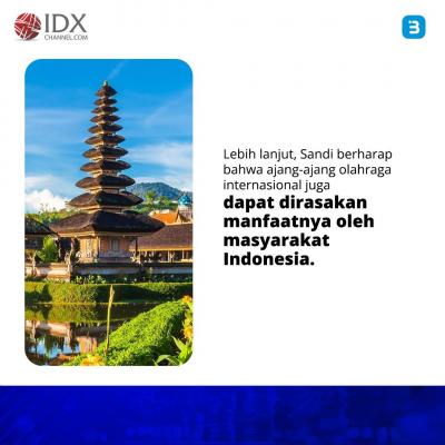 Pemerintah Siapkan Paket Wisata dan Pameran Ekonomi Kreatif, Sambut FIFA World Cup (Foto : Tim Digital Marketing IDX Channel)
