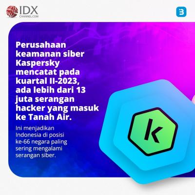 Ada 13 Juta Serangan Siber Sasar Pengguna Indonesia (Foto : Tim Digital Marketing IDX Channel)