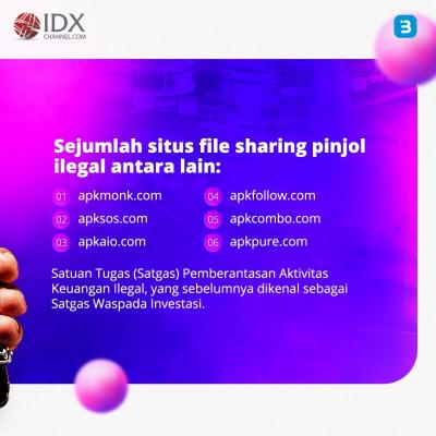 Temukan 434 Situs dan Aplikasi  Pinjol Ilegal, Satgas Minta Kominfo Blokir (Foto : Tim Digital Marketing IDX Channel)