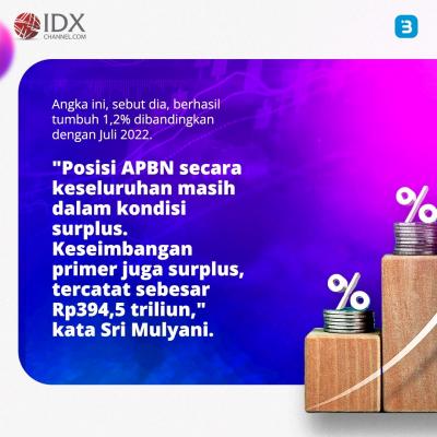 Penarikan Utang RI Turun Tajam, APBN Juli 2023 Cetak Surplus Rp153,5 Triliun (Foto : Tim Digital Marketing IDX Channel)