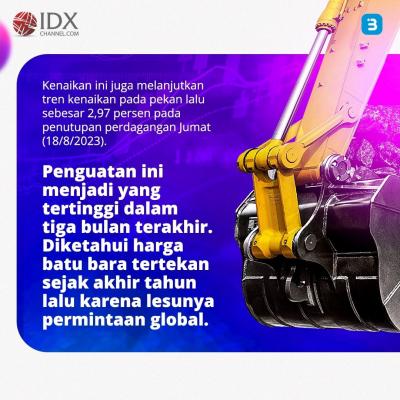 Harga Batu Bara Pecah Rekor Lagi dalam Tiga Bulan (Foto : Tim Digital Marketing IDX Channel)