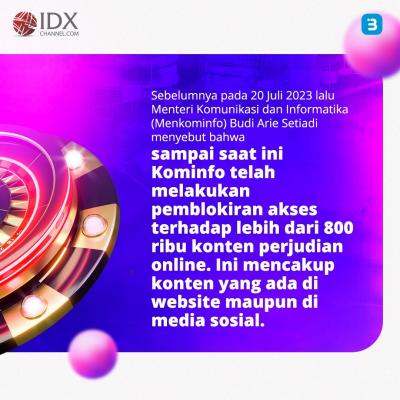 Maraknya Judi Online, Pemerintah Akan Lakukan Hal Ini (Foto : Tim Digital Marketing IDX Channel)