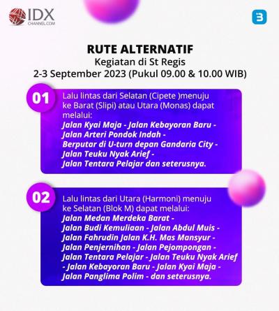 Dukung KTT ASEAN 2023, 29 Ruas Jalan Terapkan Sistem Buka Tutup (Foto : Tim Digital Marketing IDX Channel)