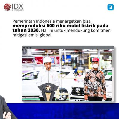 Penjualan Mobil Listrik di Indonesia Belum Memuaskan (Foto : Tim Digital Marketing IDX Channel)