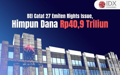 BEI Catat 27 Emiten Rights Issue, Himpun Dana Rp40,9 Triliun (Foto : Tim Digital Marketing IDX Channel)