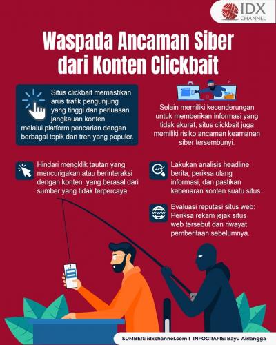 Masyarakat Indonesia Diminta Waspada Ancaman Siber dari Konten Clickbait (Foto : Tim Digital Marketing IDX Channel)