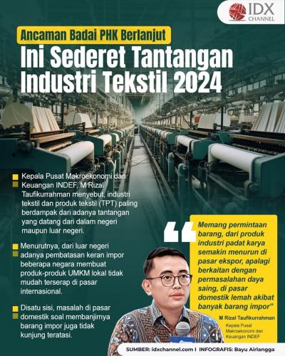 Ancaman Badai PHK Berlanjut, Ini Sederet Tantangan Industri Tekstil 2024 (Foto : Tim Digital Marketing IDX Channel)