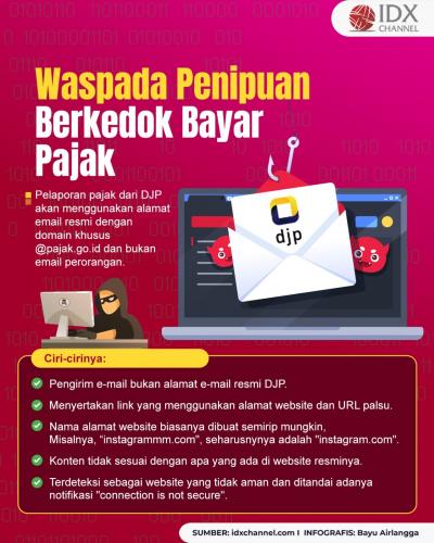 Waspada Penipuan Berkedok Bayar Pajak, Bisa Bobol Rekening (Foto : Tim Digital Marketing IDX Channel)