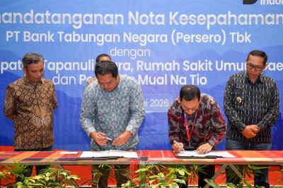 BTN menjalin tiga kerja sama sekaligus dengan Pemerintah Kabupaten Tapanuli Utara, RSUD Tarutung, dan Perumda Mual Na Tio