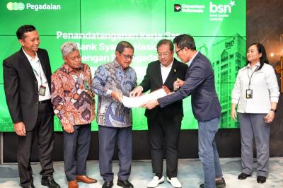 BSN resmi memperkuat penetrasi pembiayaan produktifnya dengan menyalurkan fasilitas pembiayaan modal kerja senilai Rp1,4 triliun kepada PT Pegadaian