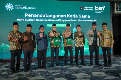 Bank BSN resmi menggarap potensi ekonomi raksasa milik Pimpinan Pusat (PP) Muhammadiyah melalui penyediaan jasa perbankan syariah terintegrasi