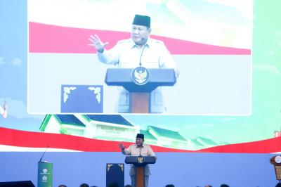 Presiden Prabowo menghadiri akad massal