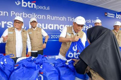 BTN bersama PPATK memperbaiki 20 Rumah Tidak Layak Huni (RTLH) di Lebak, Cianjur, Sukabumi, dan Purworejo.
