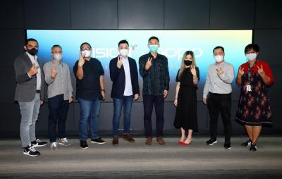 Vision+ mengumumkan kolaborasinya bersama OPPO, di Jakarta, Rabu (31/3/2021).