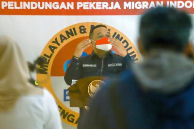 Kepala BP2MI Benny Rhamdani memberikan keterangan mengenai hasil rapat bilateral dengan pemerintah Taiwan di Jakarta, Kamis (8/4/2021).