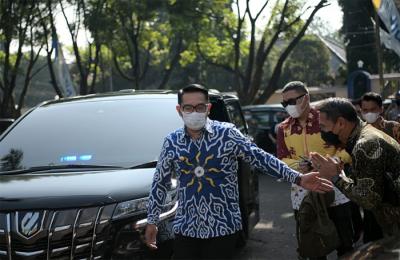Gubernur Jawa Barat Ridwan Kamil mendeklarasikan 6 Perluasan Digitalisasi (TP2DD) Jabar di Pendopo Bupati Garut, Kabupaten Garut, Jumat (9/4/2021).