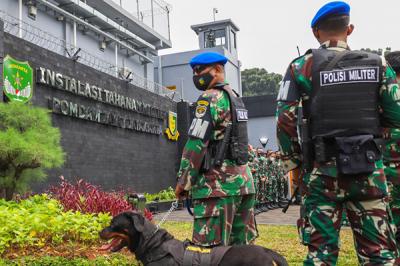 Peresmian rumah tahanan militer berbasis artificial intelligence Instalasi smart berbasis teknologi canggih pertama di Indonesia di Jakarta, Selasa (20/4/2021).