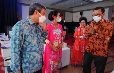 Direktur Utama PT Bank Tabungan Negara (Persero) Tbk. Haru Koesmahargyo saat acara Peringatan Hari Kartini di Menara BTN, Jakarta, Rabu (21/4/2021).