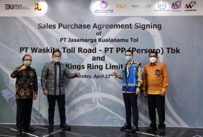 PTPP sepakat untuk melepaskan kepemilikan saham yang dimiliki oleh perusahaan sebesar 15% di PT Jasamarga Kualanamu Tol kepada investor asing asal Hong Kong.