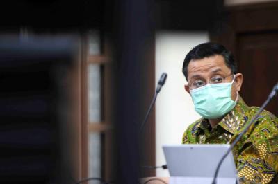 Terdakwa korupsi bansos Juliari Batubara saat mengikuti sidang lanjutan di Pengadilan Tipikor, Jakarta, Senin (10/5/2021).