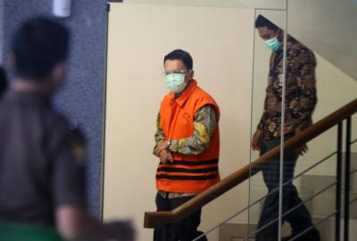 Mantan Direktur Pemeriksaan dan Penagihan Direktorat Jenderal Pajak tahun 2016-2019 Angin Prayitno Aji menjalani pemeriksaan di gedung KPK, Jumat (21/5/2021).