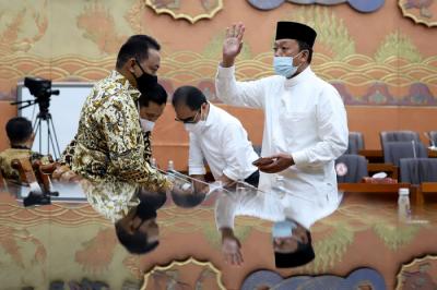 Rapat Dengar Pendapat dengan Komisi VI di Kompleks Parlemen, Senayan, Jakarta, Selasa (25/5/2021).