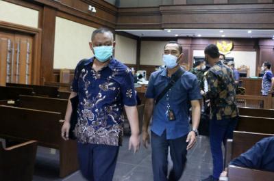 Matheus Joko Santoso menjalani sidang lanjutan di Pengadilan Tindak Pidana Korupsi (Tipikor), Jakarta, Selasa (25/5/2021).
