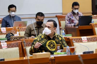 Rapat dengar pendapat dengan Komisi III DPR di Kompleks Parlemen, Senayan, Jakarta, Kamis (3/6/2021).