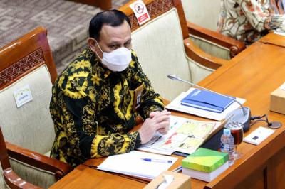 Rapat dengar pendapat dengan Komisi III DPR di Kompleks Parlemen, Senayan, Jakarta, Kamis (3/6/2021).