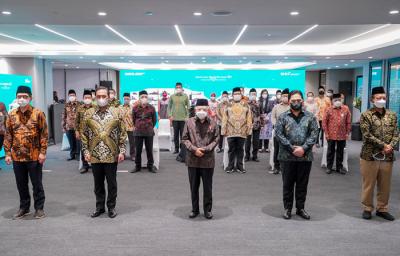 Silaturahmi Wakil Presiden Republik Indonesia bersama Masyarakat Ekonomi Syariah (MES) di kantor Bank Syariah Indonesia, The Tower Jakarta, Jumat (4/6/2021).