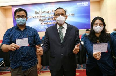 Kegiatan vaksinasi ini merupakan bentuk kepedulian Bank BTN terhadap kesehatan pegawai dan keluarga pegawai untuk memutus mata rantai penyebaran Covid-19.