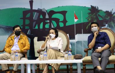 Diskusi Forum Legislasi di Media Center, Nusantara III, Kompleks Parlemen MPR/DPR-DPD, Senayan, Jakarta, Selasa (8/6/2021).