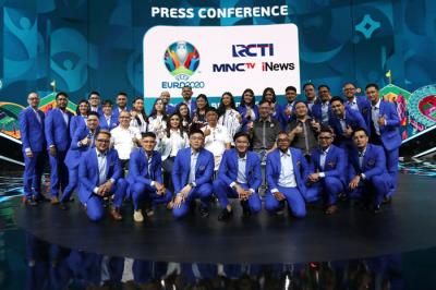 Press Conference EURO 2020 di Studio RCTI+, Kebon Jeruk, Jakarta, Selasa (8/6/2021).