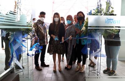 Pembukaan cabang keempat MNC Travel di MNC Studios Tower 1, Jl Raya Perjuangan Kebon Jeruk, Jakarta Barat, Selasa (8/6/2021).
