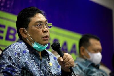 Konferensi pers mengenal turnamen catur di Media Center, Kompleks Parlemen MPR/DPR-DPD. Senayan, Jakarta Senin (14/6/2021).