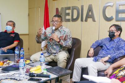 Diskusi daring pemilu di Kantor Bawaslu, Jakarta, Rabu (16/6/2021).