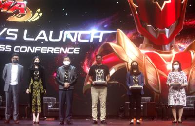 Peluncuran serial animasi dan karakter action figure BIMA S di Studio RCTI+, Kebon Jeruk, Jakarta, Rabu (16/6/2021).