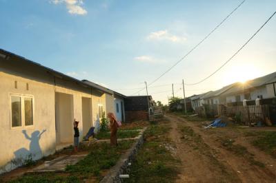 Kawasan perumahan subsidi di Perum Gubernuran Bukit Graha Praja Indah Antang, Kecamatan Manggala, Sulawesi Selatan, Kamis (17/6/2021).