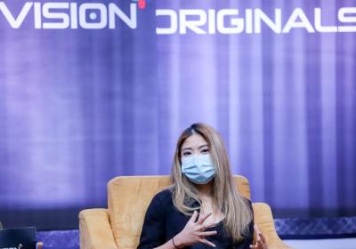 Press Conference Vision+ Originals Beyond Creator Indonesian Youtuber di Studio 6 MNC Channel, Kebon Jeruk, Jakarta Barat, Kamis (17/6/2021).