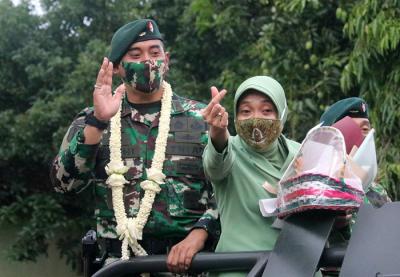 Penyerahan tugas dan tanggung jawab kepada Letkol Inf Suratman di Mako Yonif Raider 400/BR, Srondol, Semarang, Jawa Tengah, Rabu (23/6/2021).