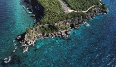 Foto udara kawasan wisata Titik Nol Sulawesi Pantai Bira , Kabupaten Bulukumba, Sulawesi Selatan, Sabtu (26/6/2021).