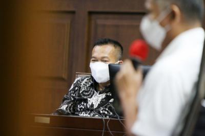 Sidang lanjutan korupsi bansos Kemensos di Pengadilan Tipikor, Jakarta, Selasa (29/6/2021).