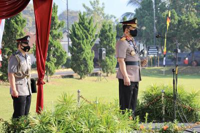 Kapolda Jateng Irjen Pol Ahmad Luthfi saat membuka Pendidikan Pembentukan Bintara Polri TA 2021 di SPN Polda Jateng Purwokerto, Senin (26/7/2021).