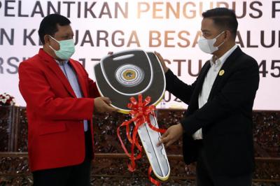 Pelantikan pengurus IKABA periode 2021-2025 di Untag Surabaya, Jawa Timur, Rabu (4/8/2021).
