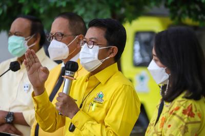Jumpa pers pertumbuhan ekonomi Indonesia di Jakarta, Kamis (5/8/2021).