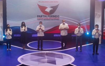 Ketua Umum Partai Perindo Hary Tanoesodibjo saat peluncuran logo baru Partai Perindo di MNC Conference Hall, Jakarta Pusat, Jumat (6/8/2021).