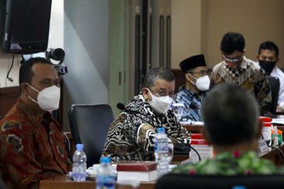 Uji kelayakan dan kepatutan (fit and proper test) di Gedung DPD, Kompleks Parlemen Senayan, Jakarta, Rabu (11/8/2021).